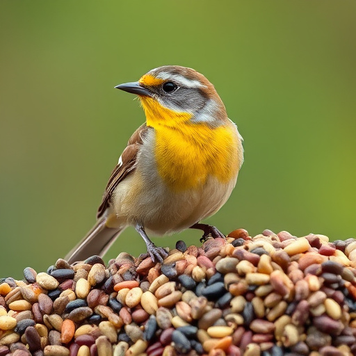 Wild bird seed in eco-friendly bag