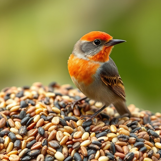 Wild bird seed mix in packaging