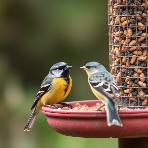 Wild bird seed mix in packaging