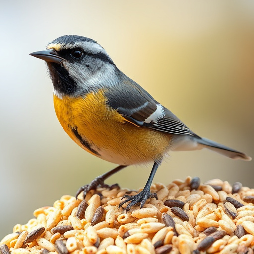 Wild bird seed mix in packaging