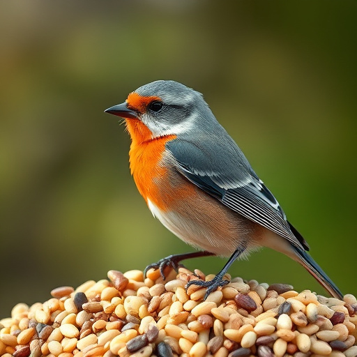 Wild bird seed mix in packaging