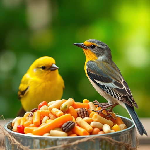 Winter bird food on frosty bird table