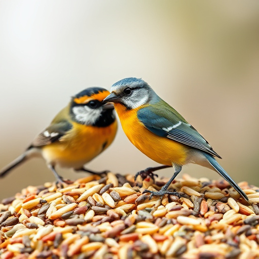 Bag of bird seed with delivery tag