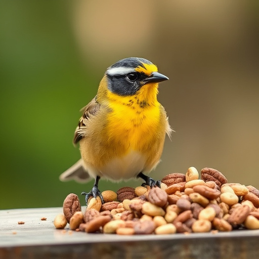 Bag of bird seed with delivery tag