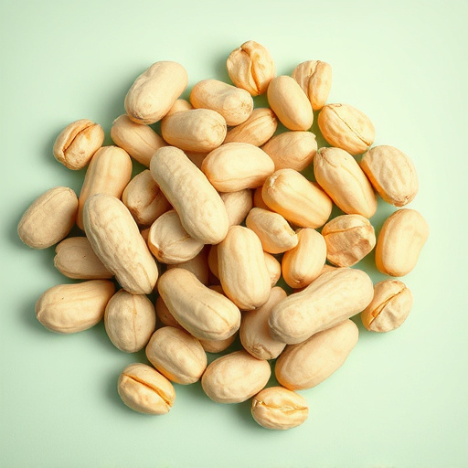 Bird feeder filled with peanuts outdoors