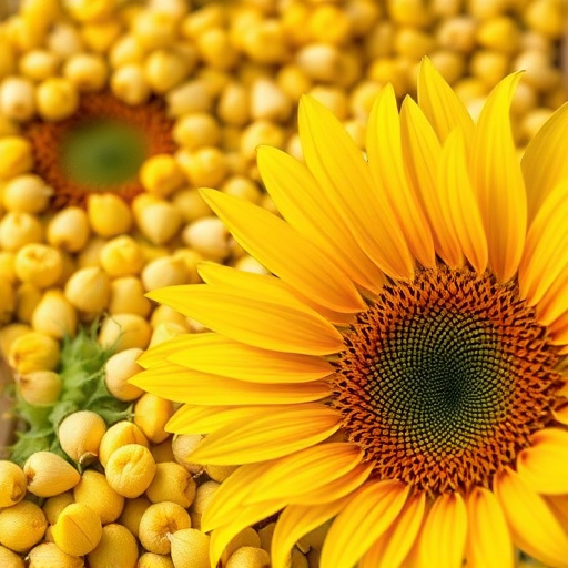Bird feeder filled with sunflower hearts
