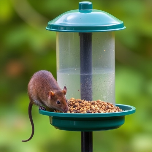 Bird feeder protected by wire mesh