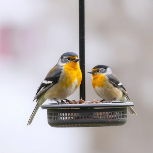 Bird feeding station with roof cover