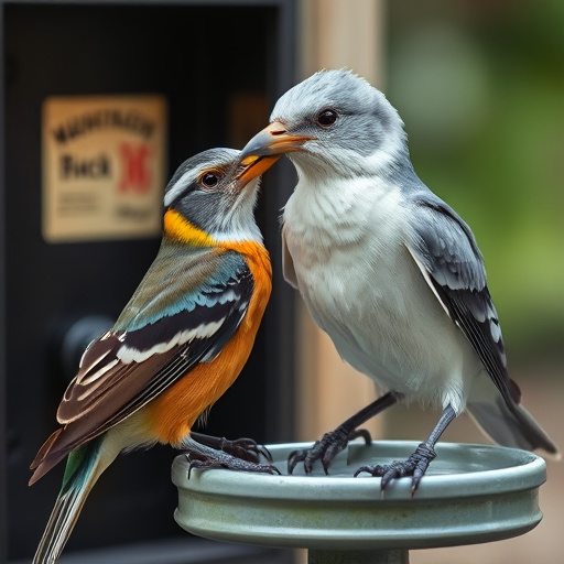 Bird feeding station with seed trays