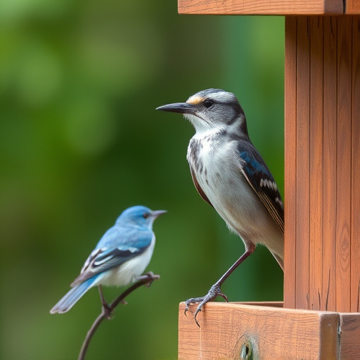 Bird feeding station with seed trays
