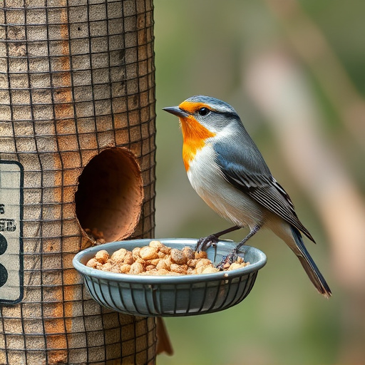 Bird feeding station with seed trays