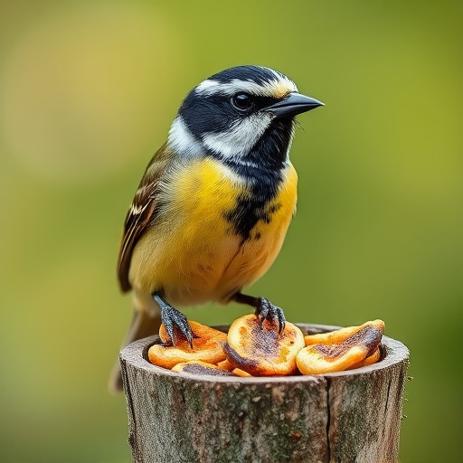 Bird food packets with price labels