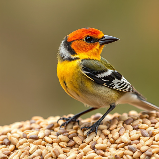 Bird seed mix for wheat-sensitive birds