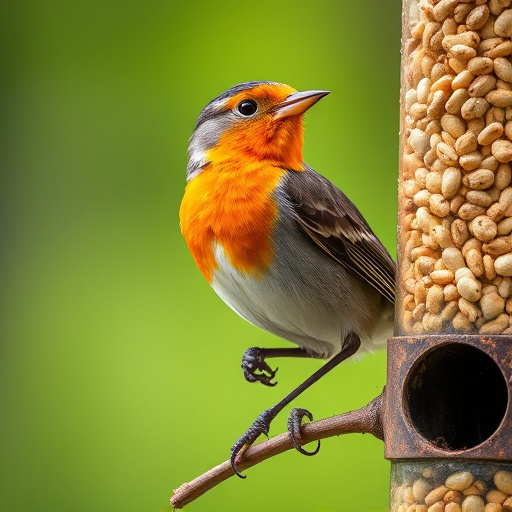 Birds eating mealworms on plate