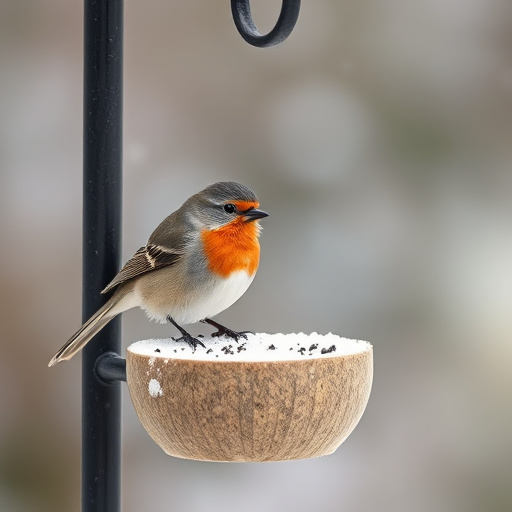 Birds eating peanuts from feeder