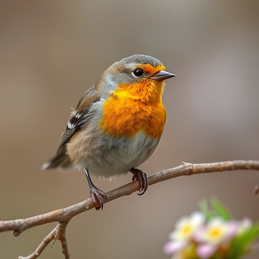 Birds eating soft insects in spring