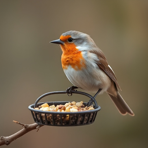 Birds enjoying suet balls outdoors