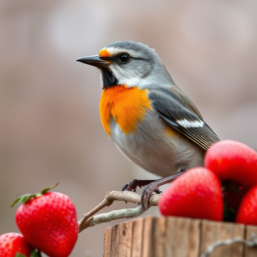 Birds feeding on suet balls feeder