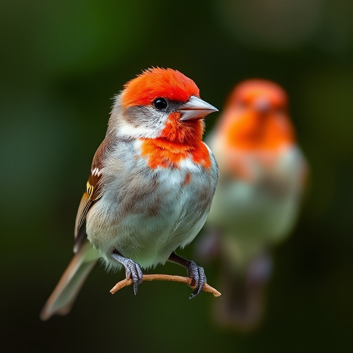 Birds feeding on wheat-free mix
