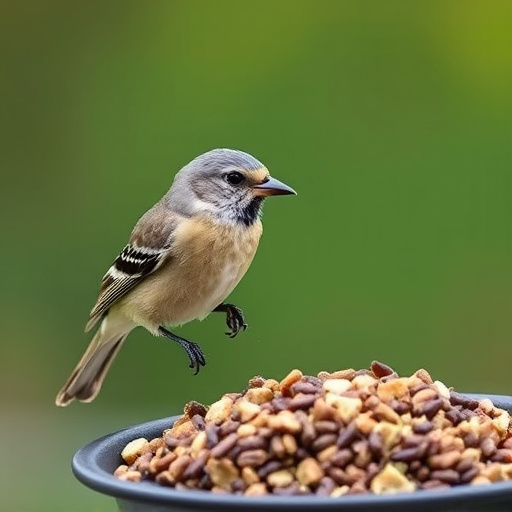 Birds perched around tidy seed-filled feeder