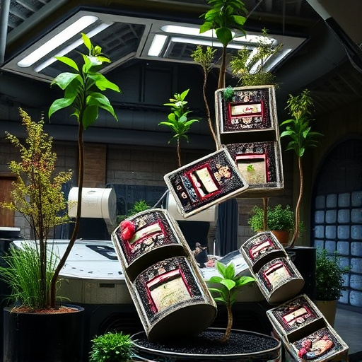 Birds perched on compact feeding station