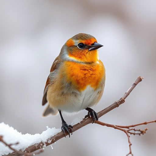 Birds perched on snowy bird feeder