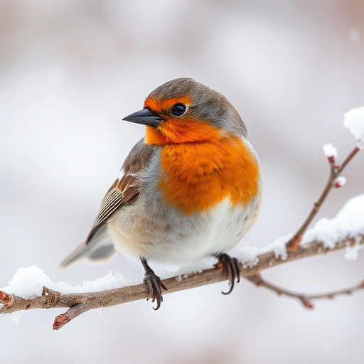 Birds perched on snowy bird feeder