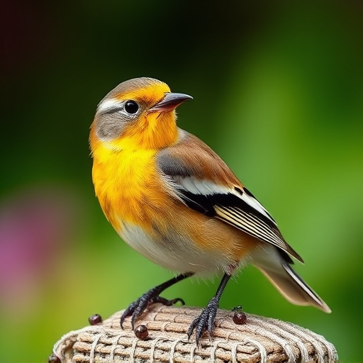 Birds perched on weatherproof feeder