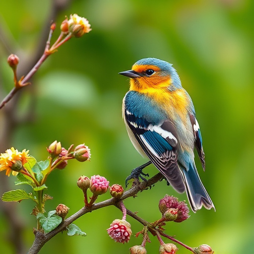 Birds using feeder without seed mess