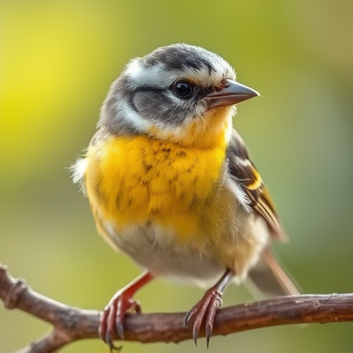 Blue tit holding seed in its beak