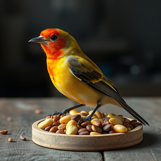 Blue tits feeding on sunflower seeds