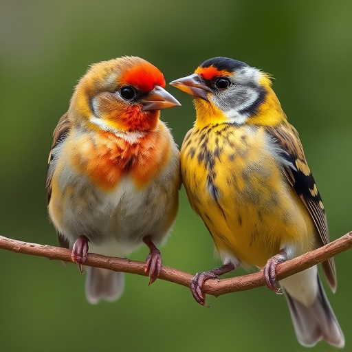 Bright yellow finch perched on mesh tube