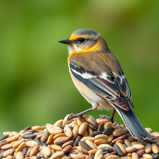 Bulk bird seed bags stacked neatly