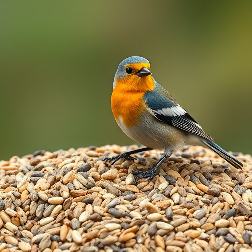Bulk bird seed bags stacked neatly