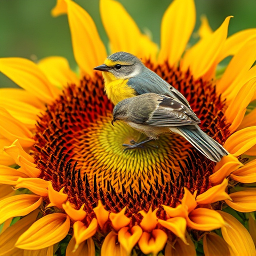 Chaffinch feeding on sunflower hearts