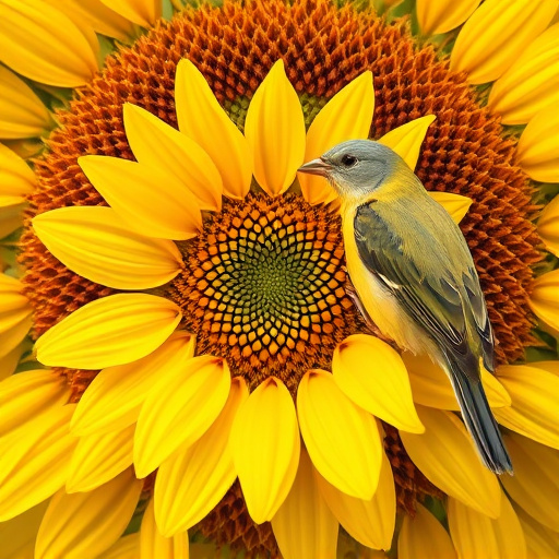 Chaffinch feeding on sunflower hearts