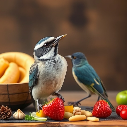 Chaffinches eating peanuts in garden