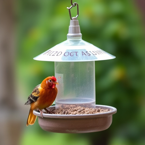 Cheap feeder for safe bird feeding