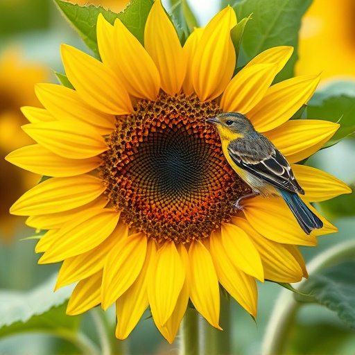 Clean sunflower hearts in metal mesh feeder