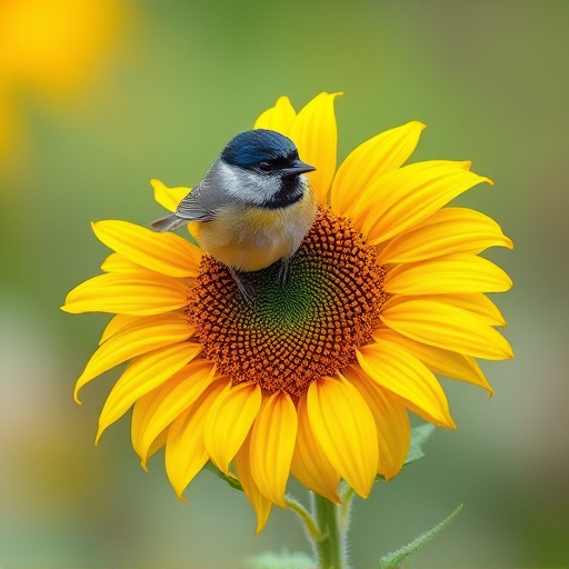 Clean sunflower hearts in metal mesh feeder