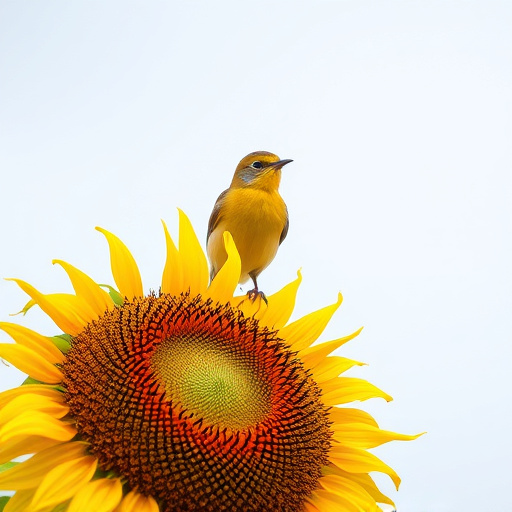 Clean sunflower hearts in metal mesh feeder