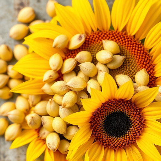 Clear bag of sunflower hearts seeds