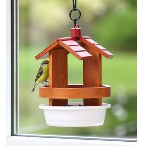 Close-up of birds at window feeder