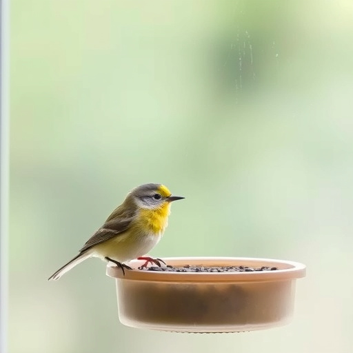 Close-up of birds at window feeder