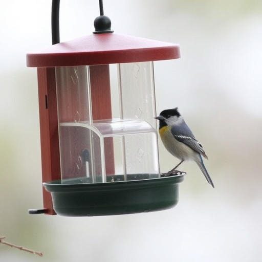 Close-up of birds at window feeder