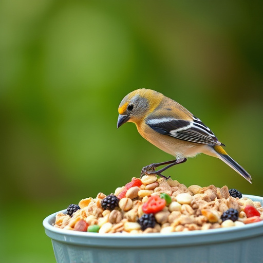 Close-up of no-mess bird seed mix