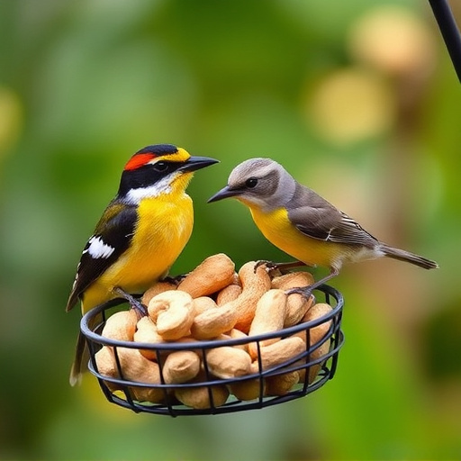 Close-up of peanuts for garden birds