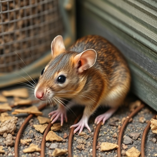 Close-up of rat-proof feeder design
