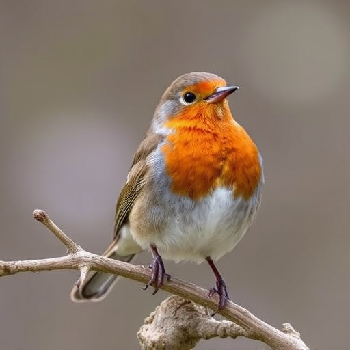Close-up of robin in garden