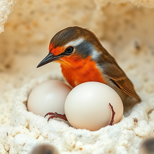 Close-up of robin in garden